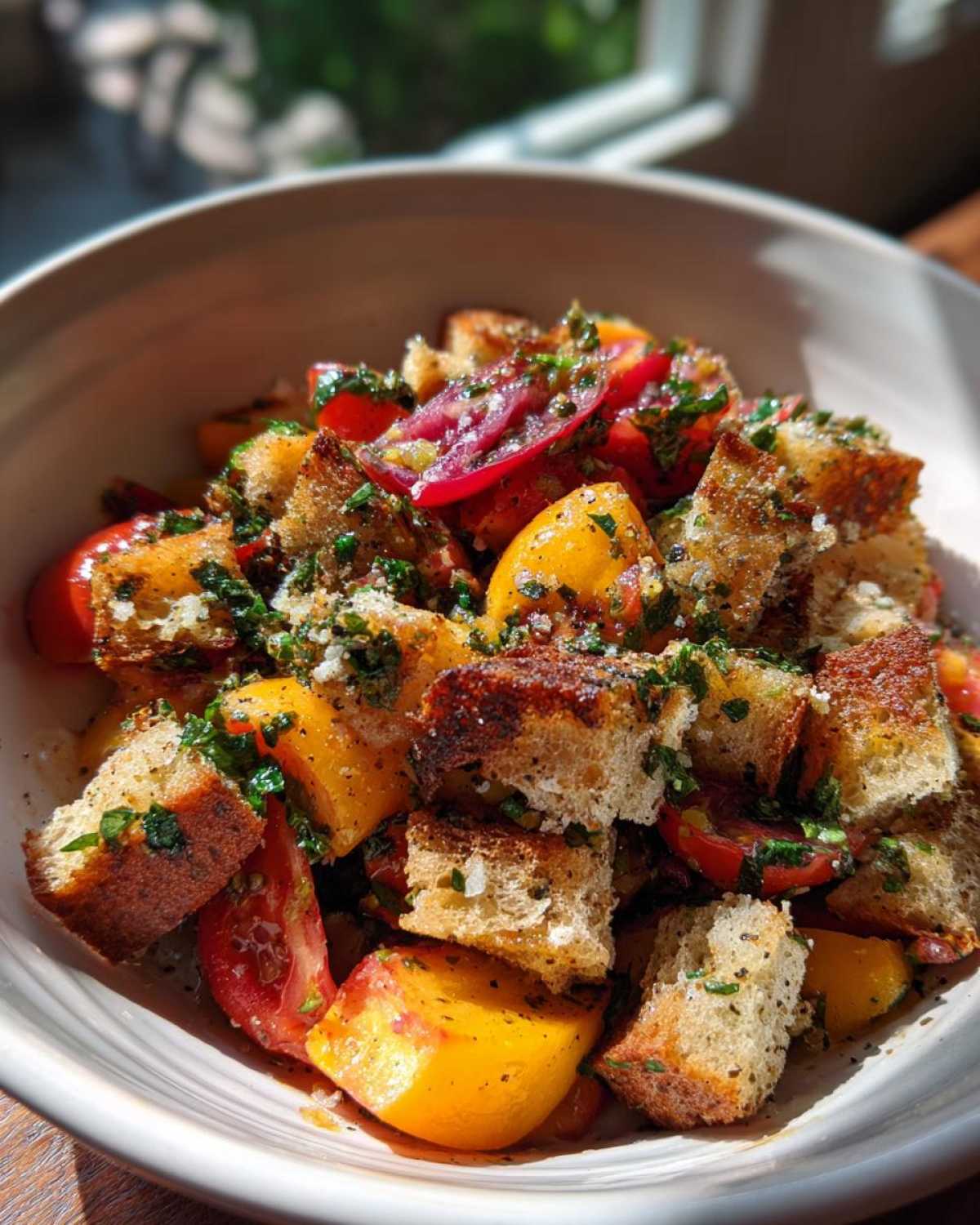 Peach & Tomato Panzanella - detail 4