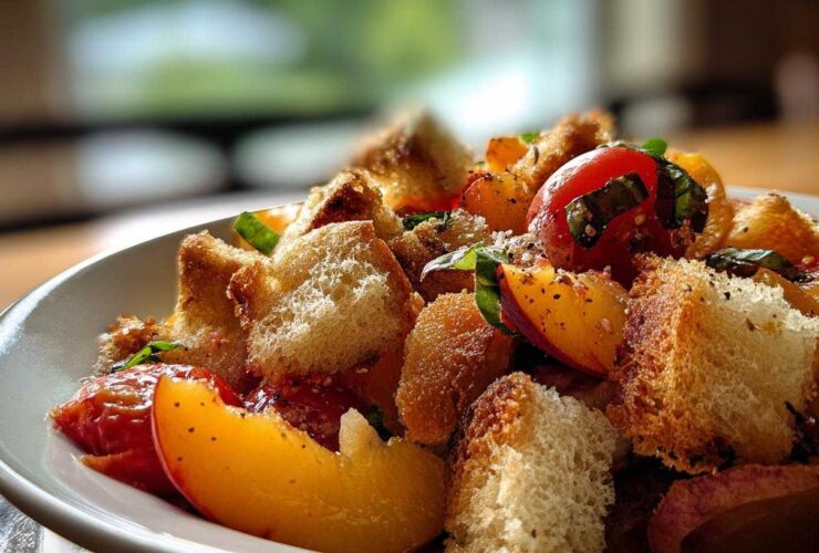 Peach & Tomato Panzanella
