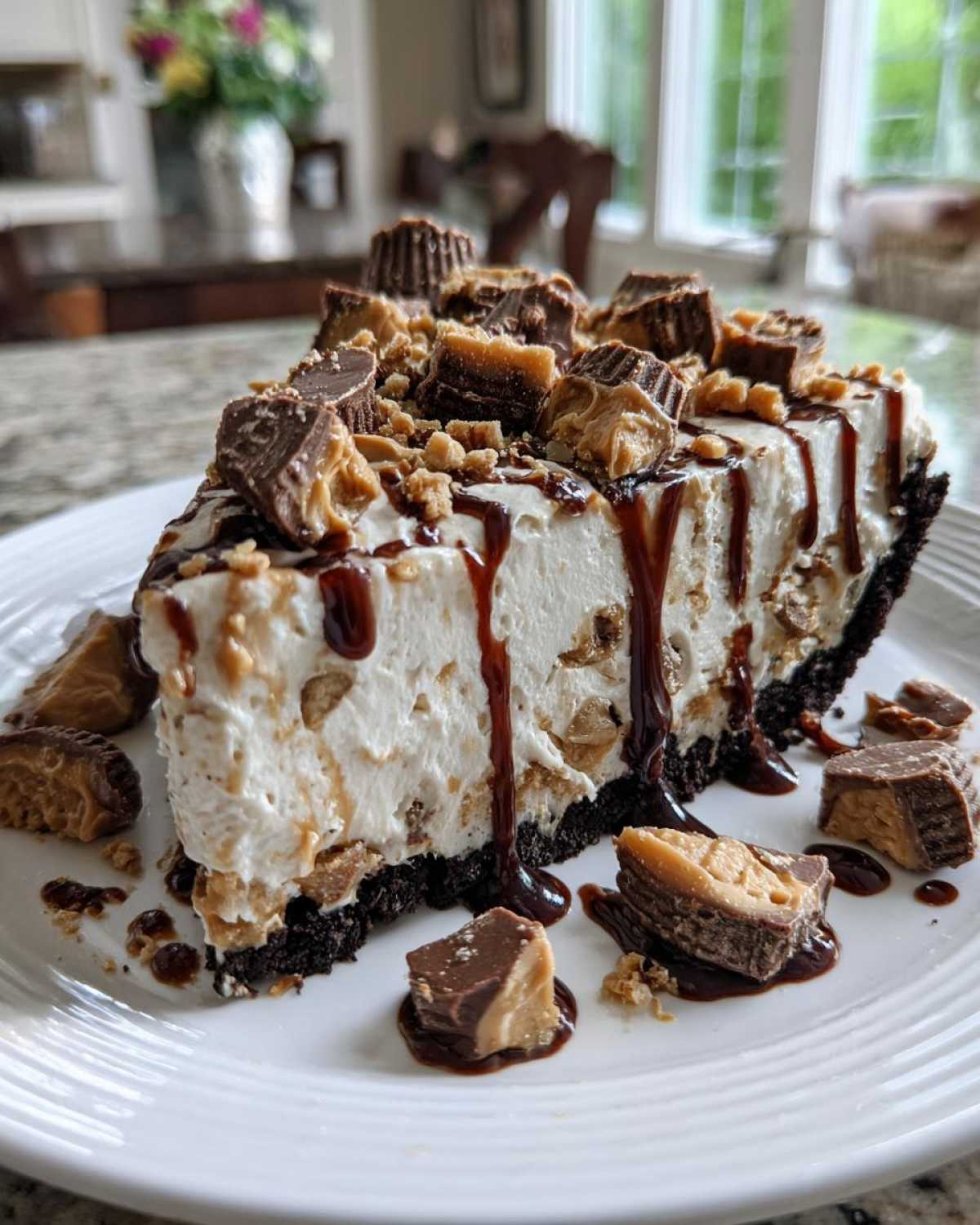 Peanut Butter Cup Icebox Pie - detail 2