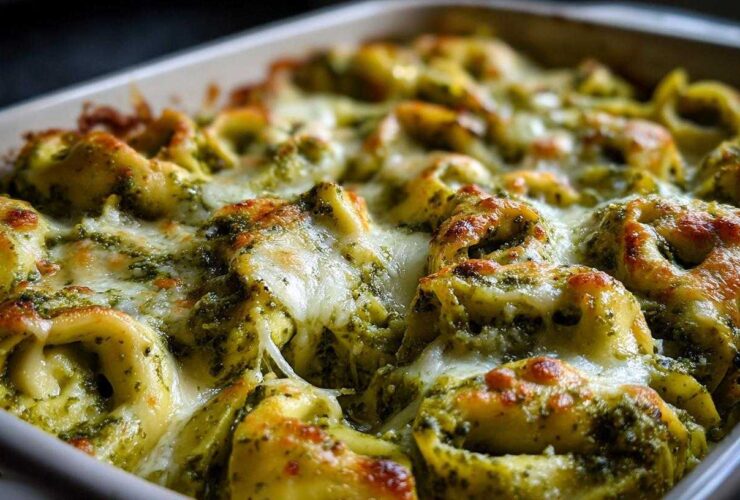 Pesto Tortellini Bake (5-Ingredient)