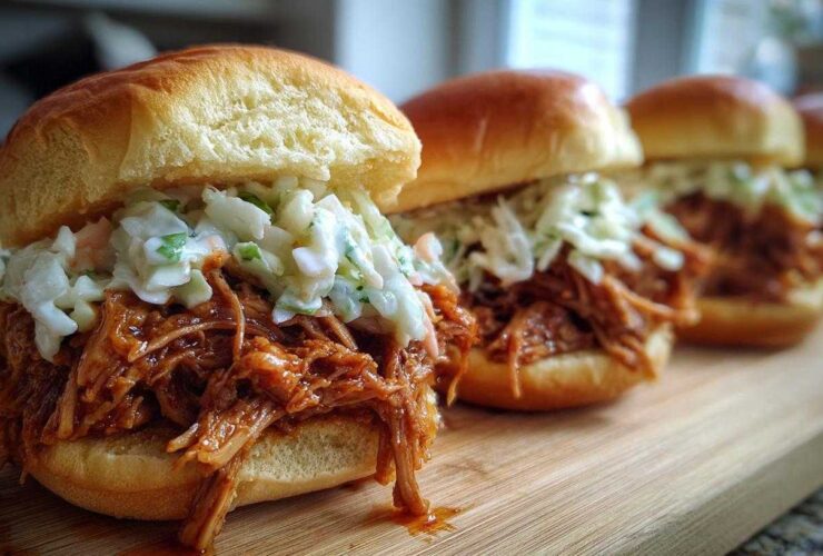 Pulled Pork Sliders with Coleslaw