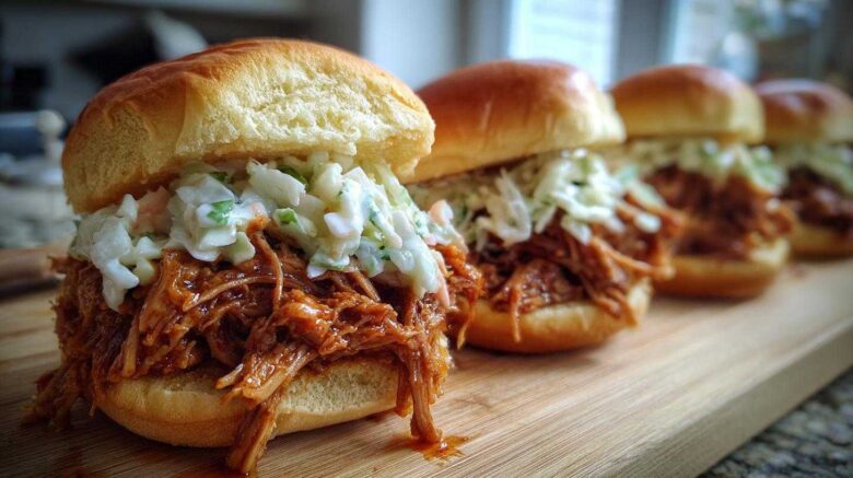Pulled Pork Sliders with Coleslaw