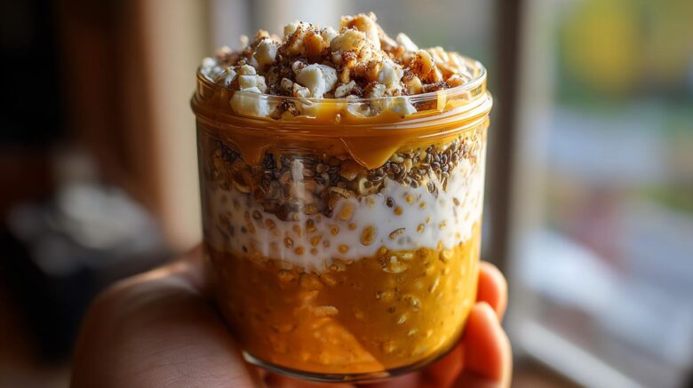 Pumpkin Spice Latte Overnight Oats