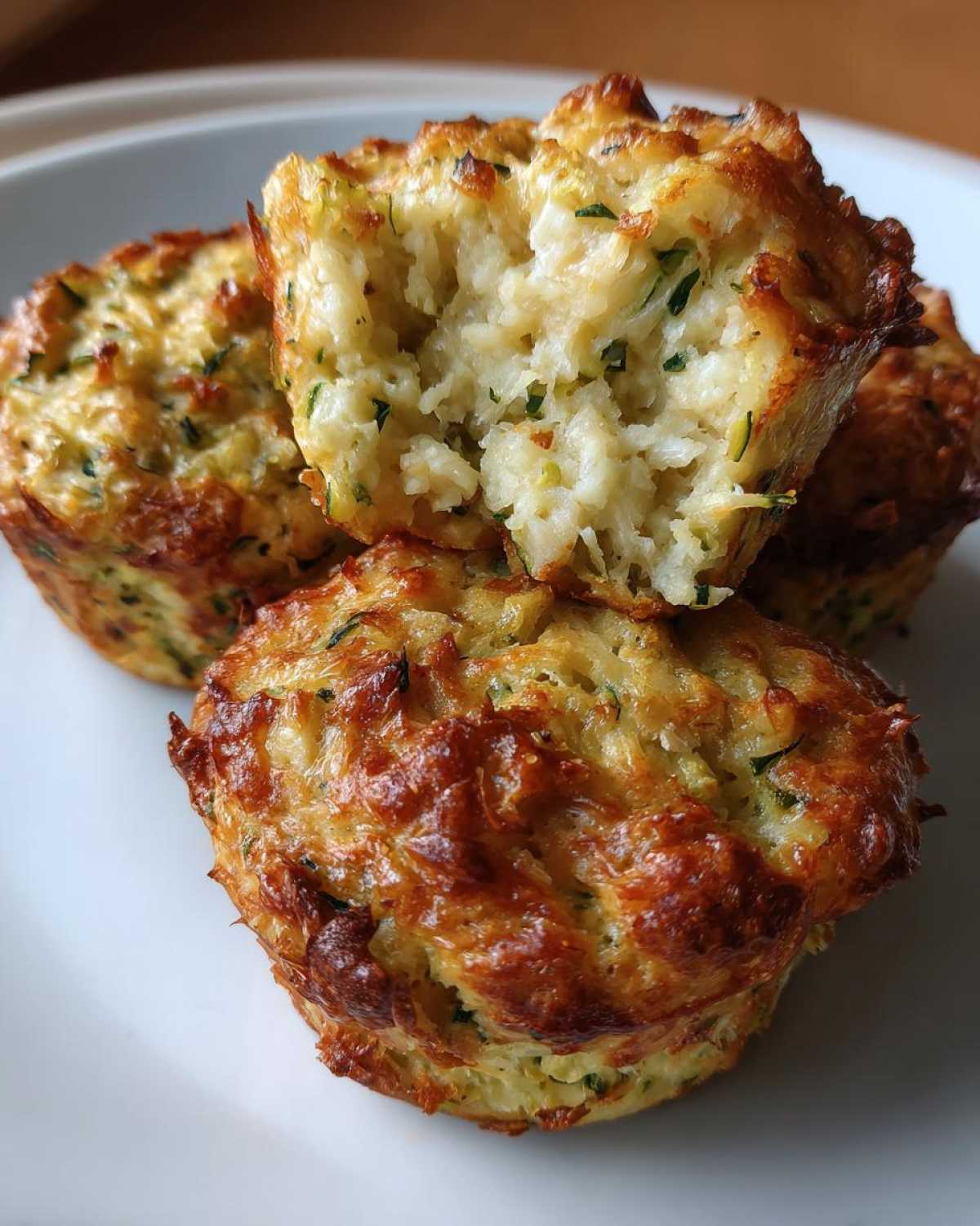 Savory zucchini cheese muffins - detail 1