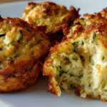 Savory zucchini cheese muffins