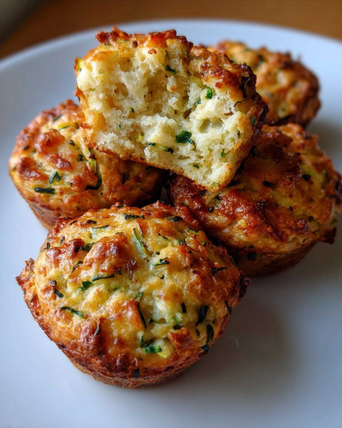 Savory zucchini cheese muffins - detail 2
