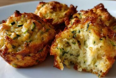 Savory zucchini cheese muffins