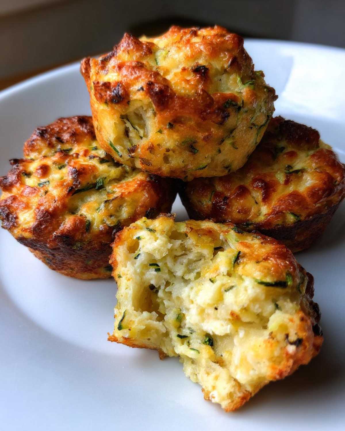 Savory zucchini cheese muffins - detail 4