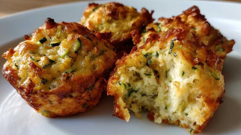 Savory zucchini cheese muffins