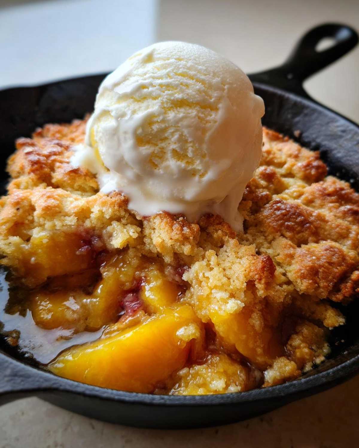 Skillet Peach Cobbler à la Mode - detail 4
