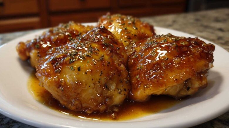 Slow Cooker Honey Garlic Chicken Thighs