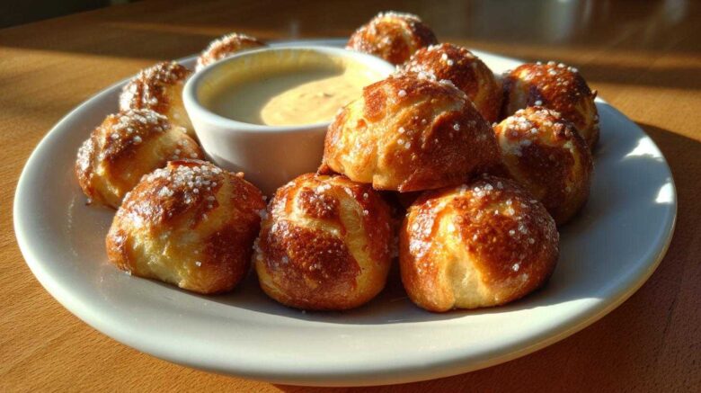 Soft Pretzel Bites with Beer Cheese