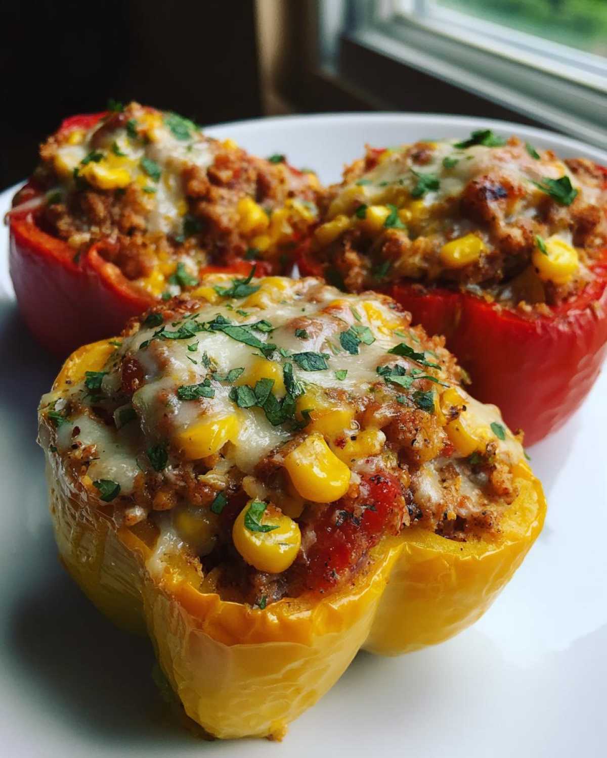 Stuffed Bell Peppers with Turkey & Corn - detail 2