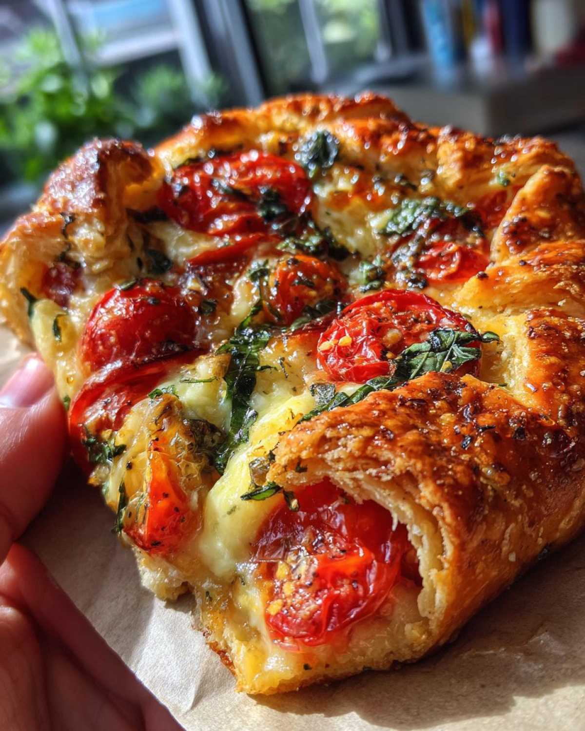 Tomato Basil Galette - detail 1
