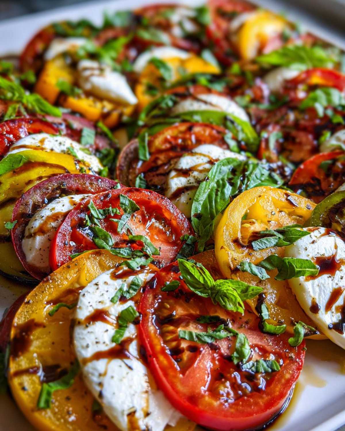 Tomato Burrata Salad with Basil - detail 1