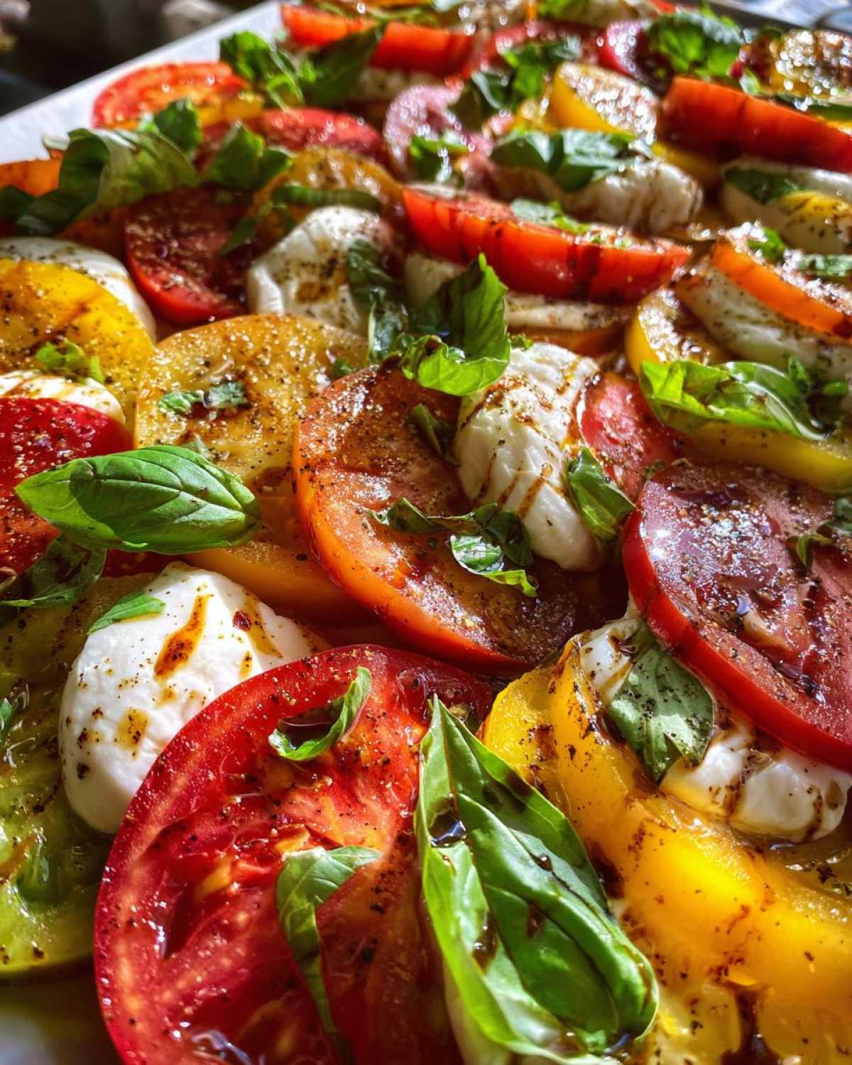 Tomato Burrata Salad with Basil - detail 2