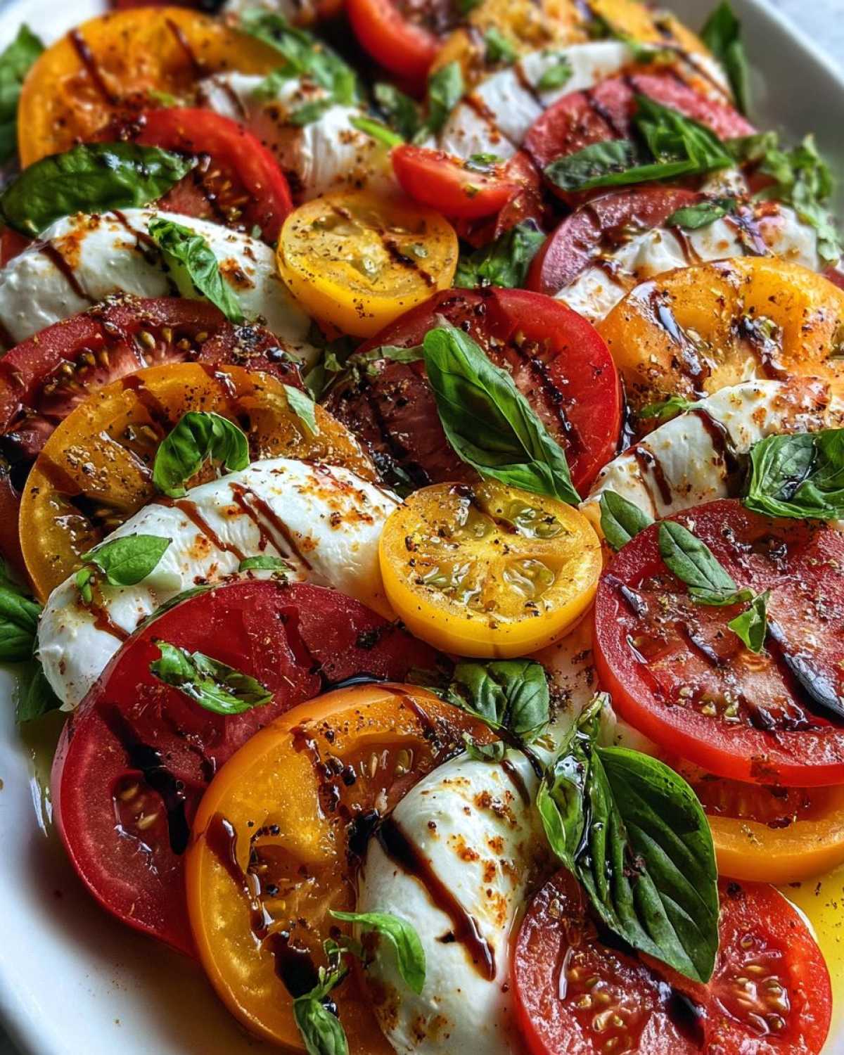 Tomato Burrata Salad with Basil - detail 3