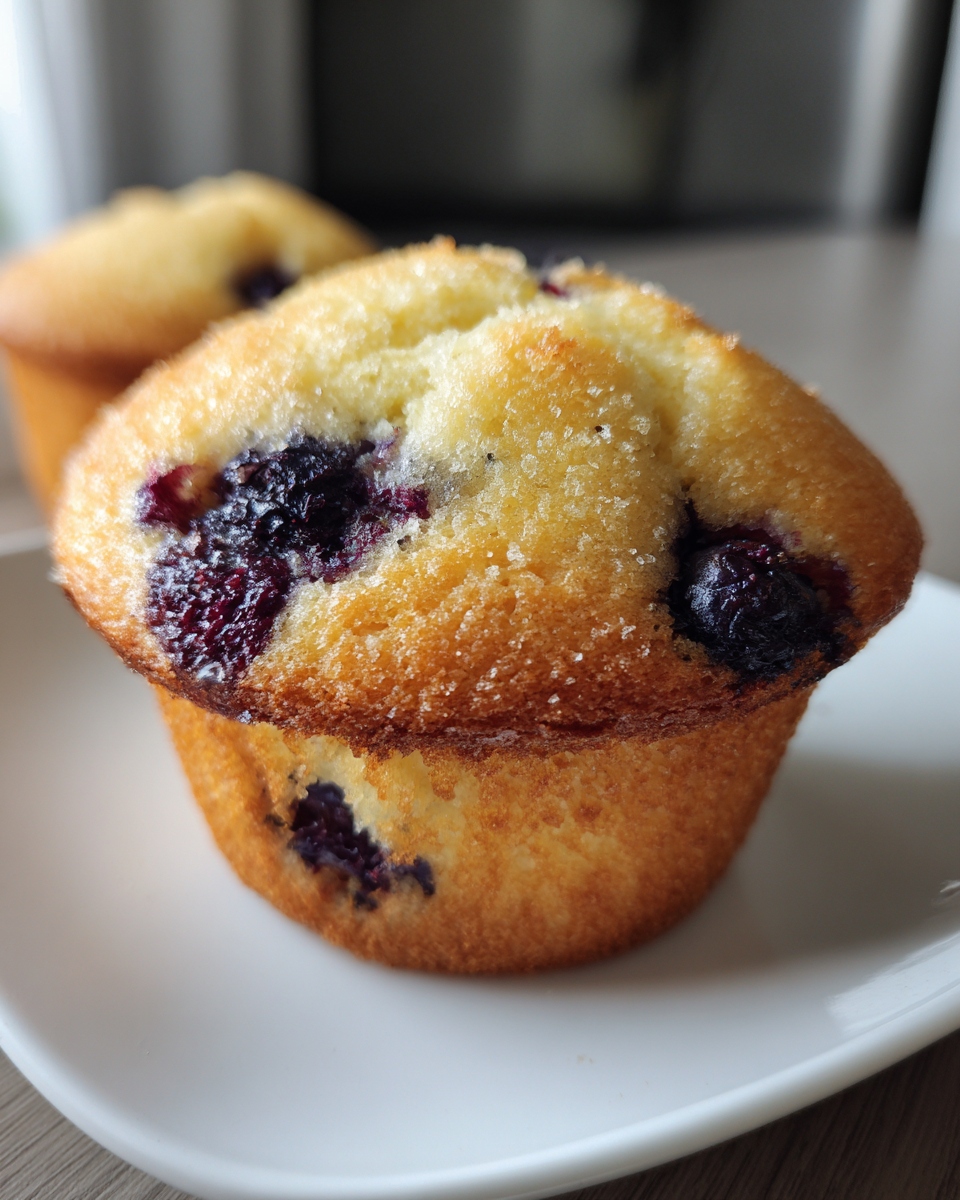 Vegan blueberry muffins - detail 4