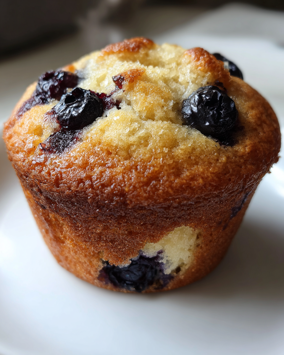 Vegan blueberry muffins - detail 1