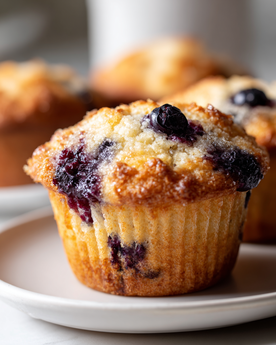 Vegan blueberry muffins - detail 2