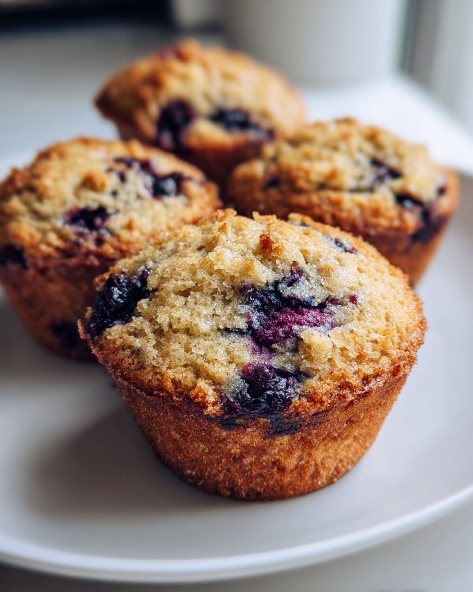Vegan blueberry muffins - detail 3