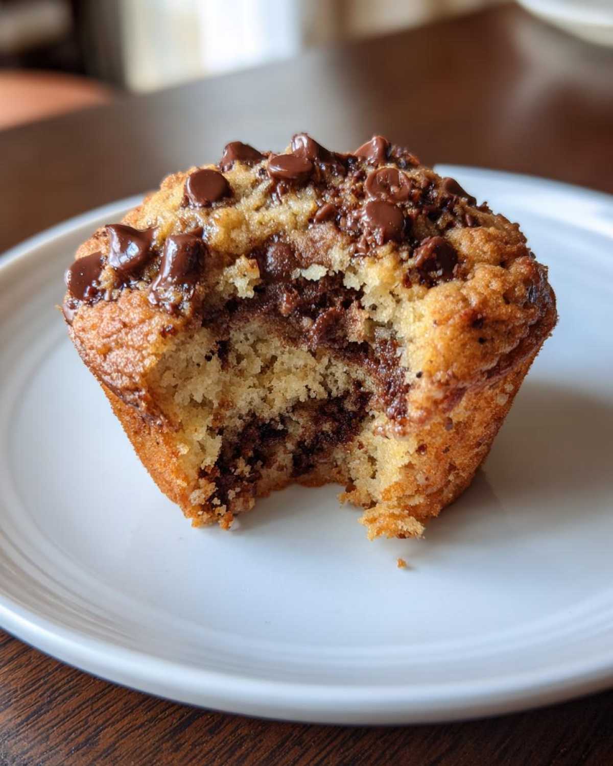 Vegan chocolate chip muffins - detail 2
