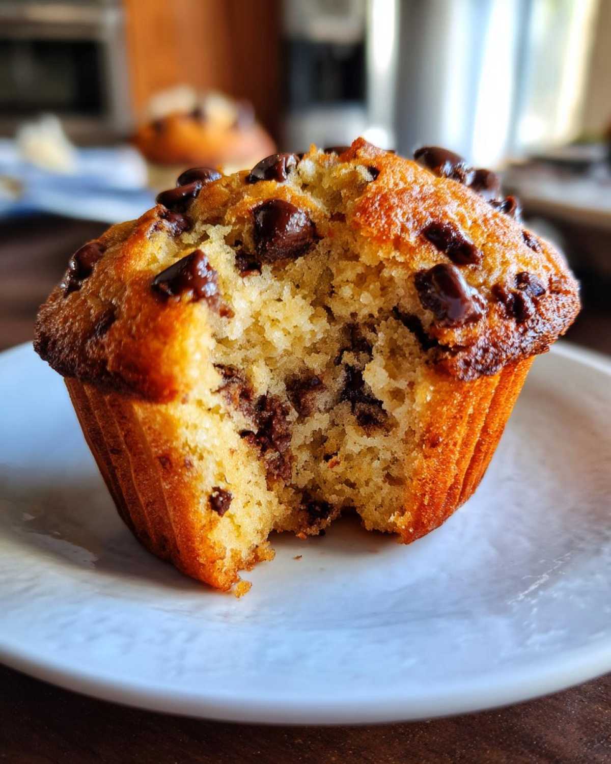 Vegan chocolate chip muffins - detail 4