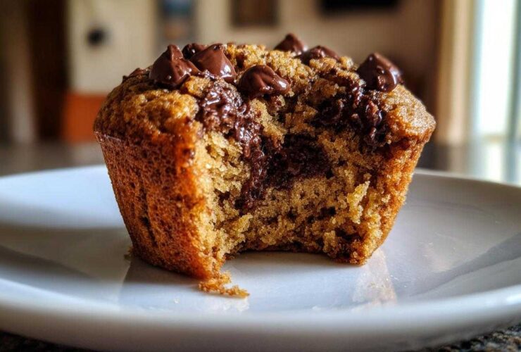 Vegan chocolate chip muffins