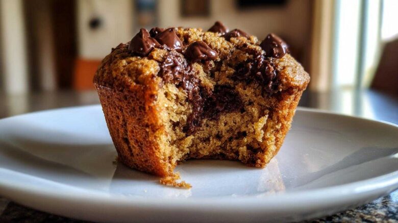 Vegan chocolate chip muffins