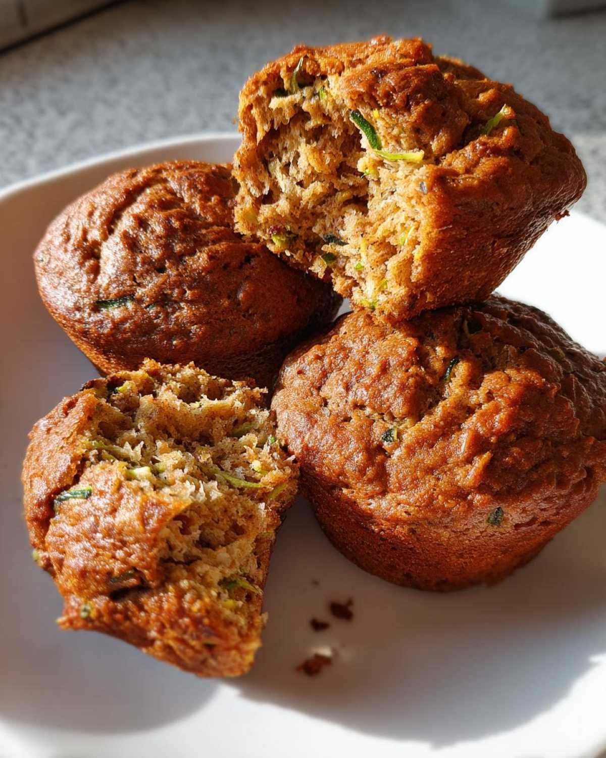 Vegan zucchini muffins - detail 2